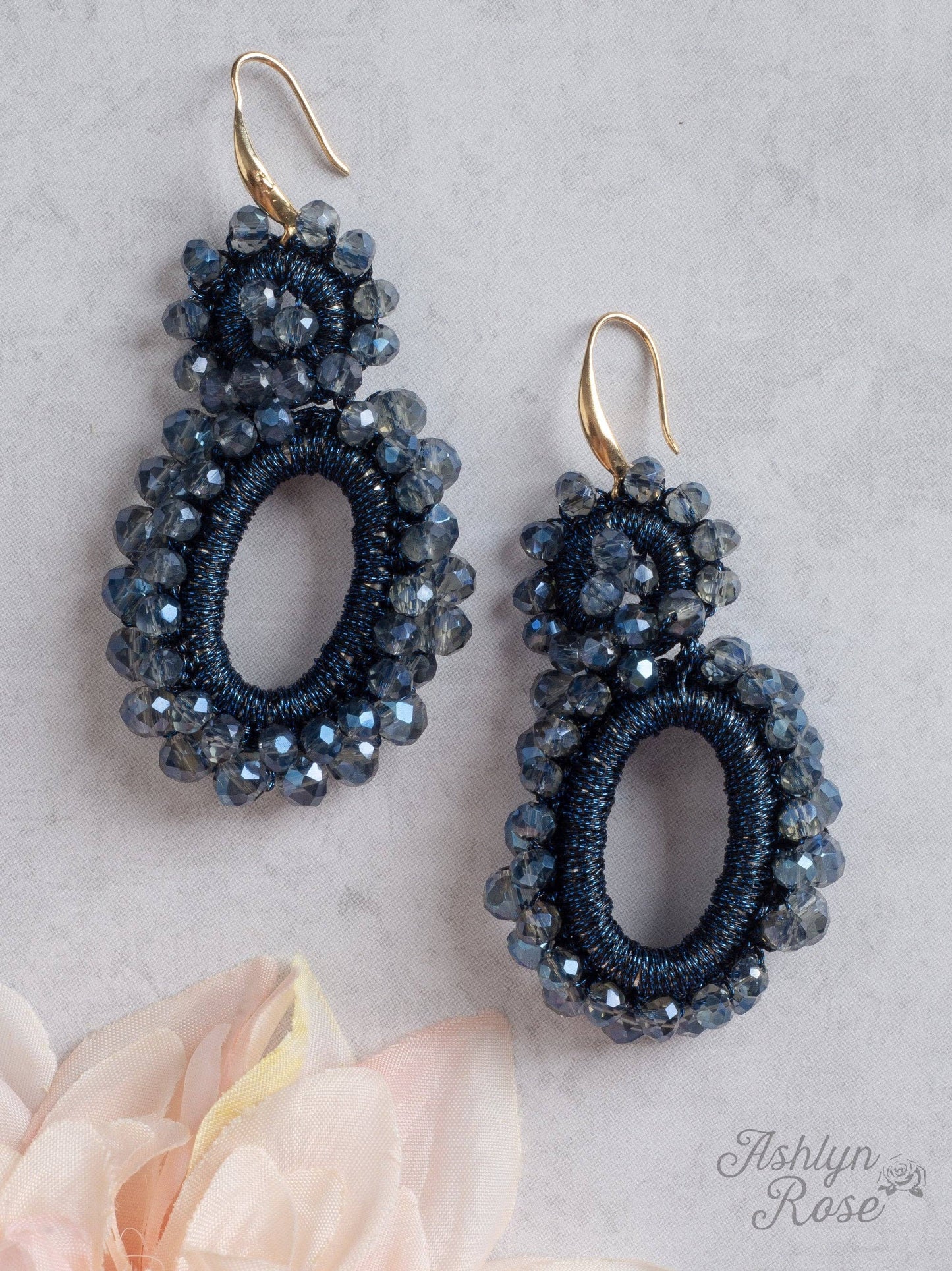 Spring Forward Beaded Earrings: Blue / One Size