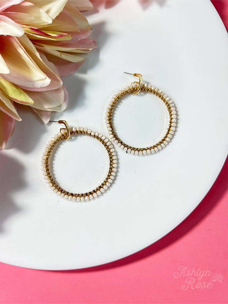 A Bunch of Hoopla Earrings in Cream: Cream / One Size
