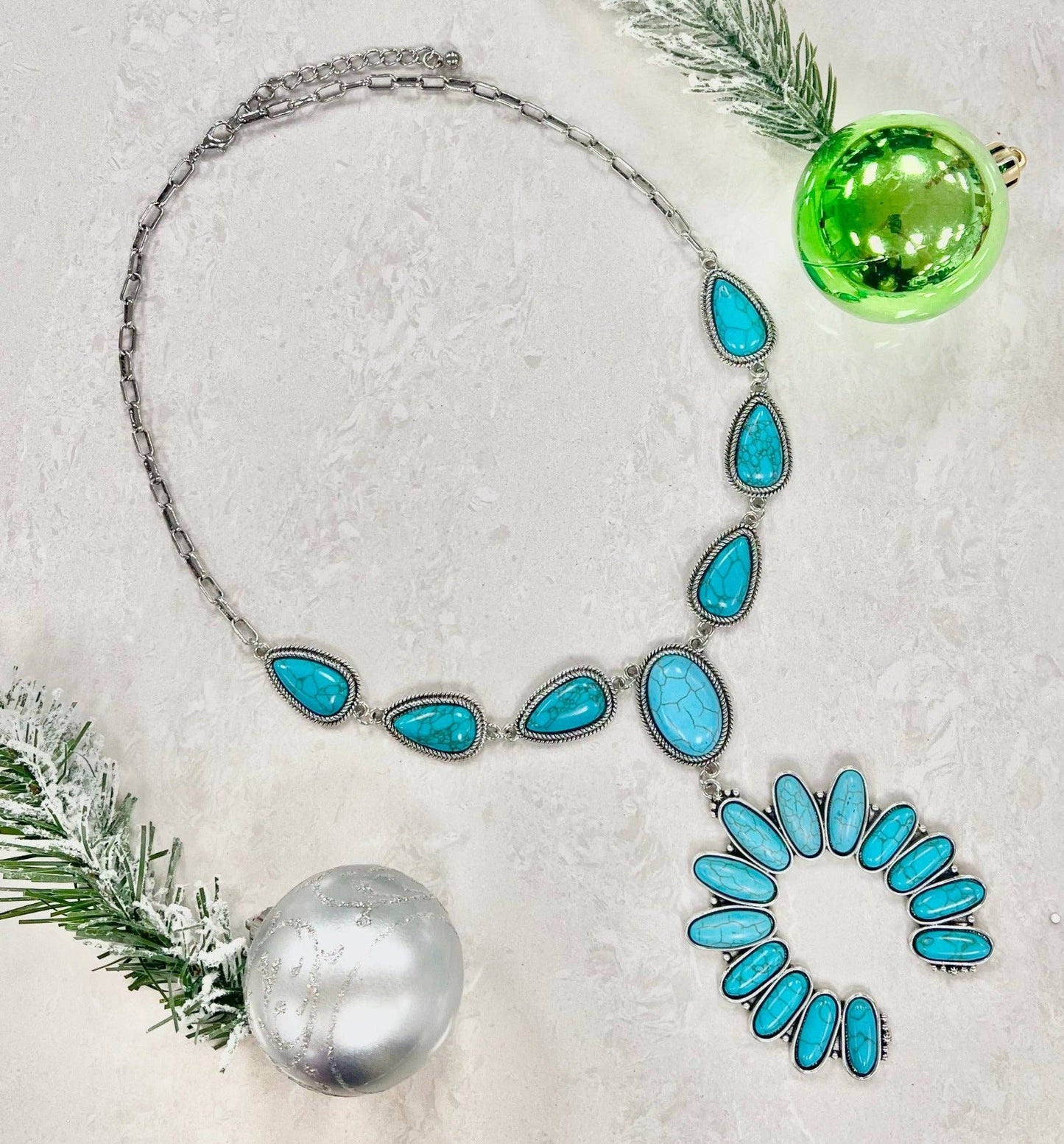 All The Right Things Squash Blossom Necklace: Silver / One Size
