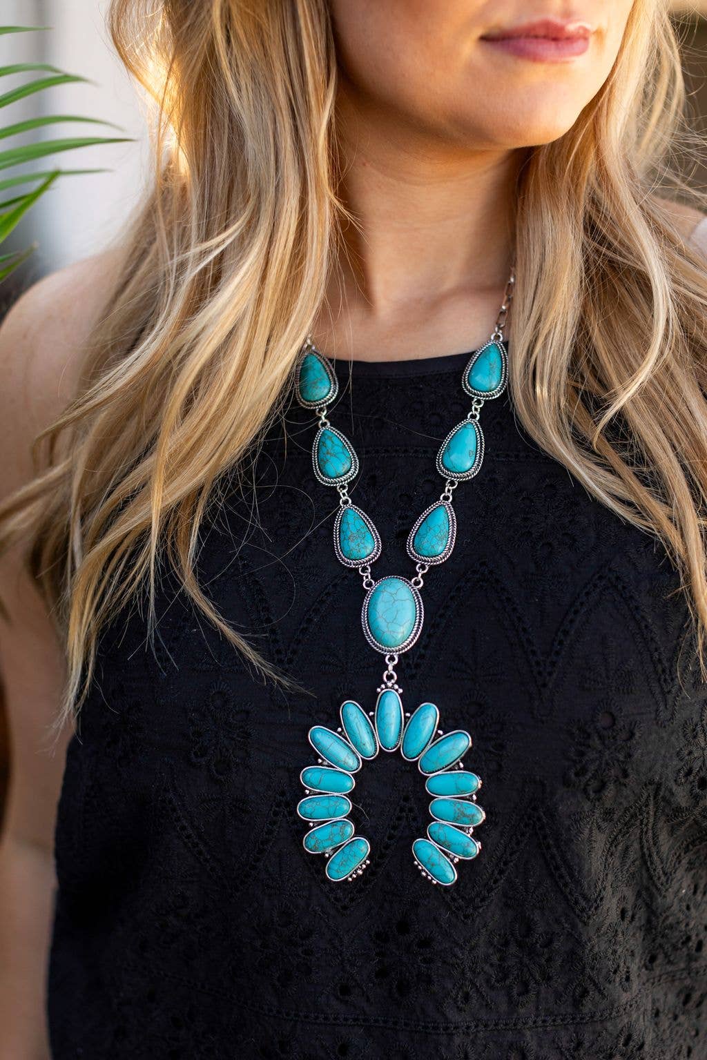 All The Right Things Squash Blossom Necklace: Silver / One Size