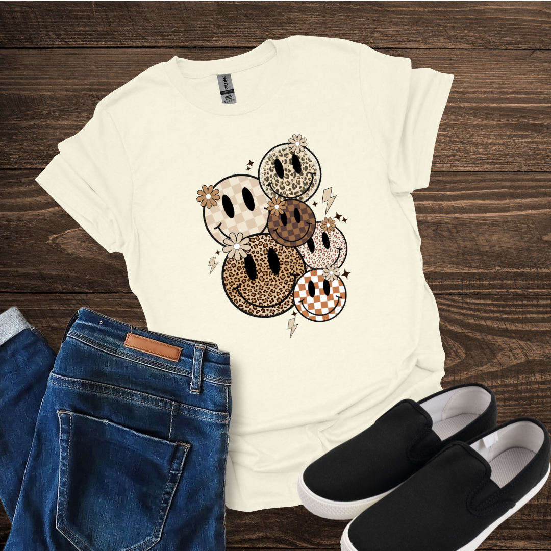 Checkered Smiley Tshirt