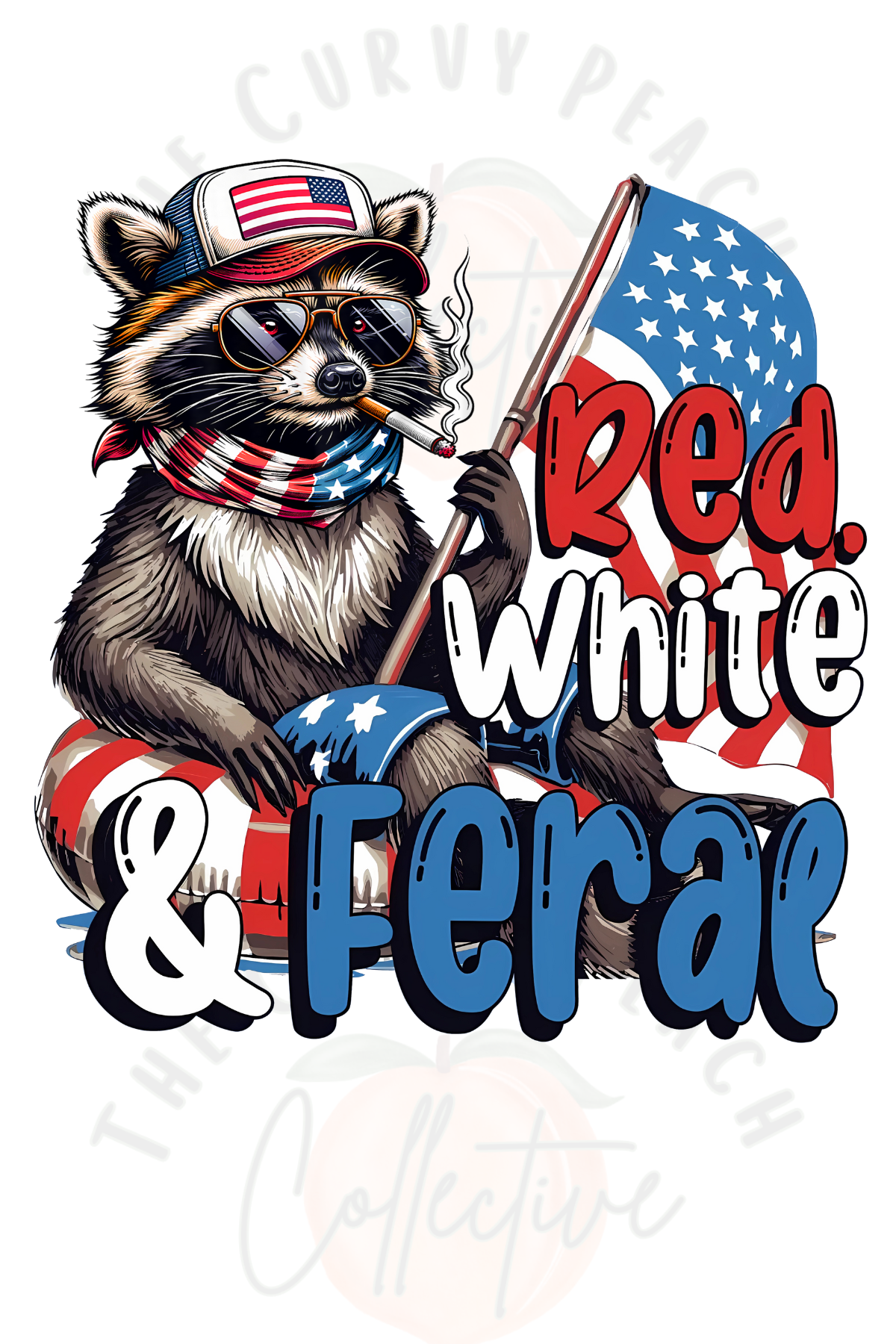 Red, White and Feral Tshirt