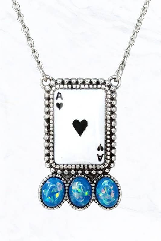 Ace of Hearts Pendant Necklace