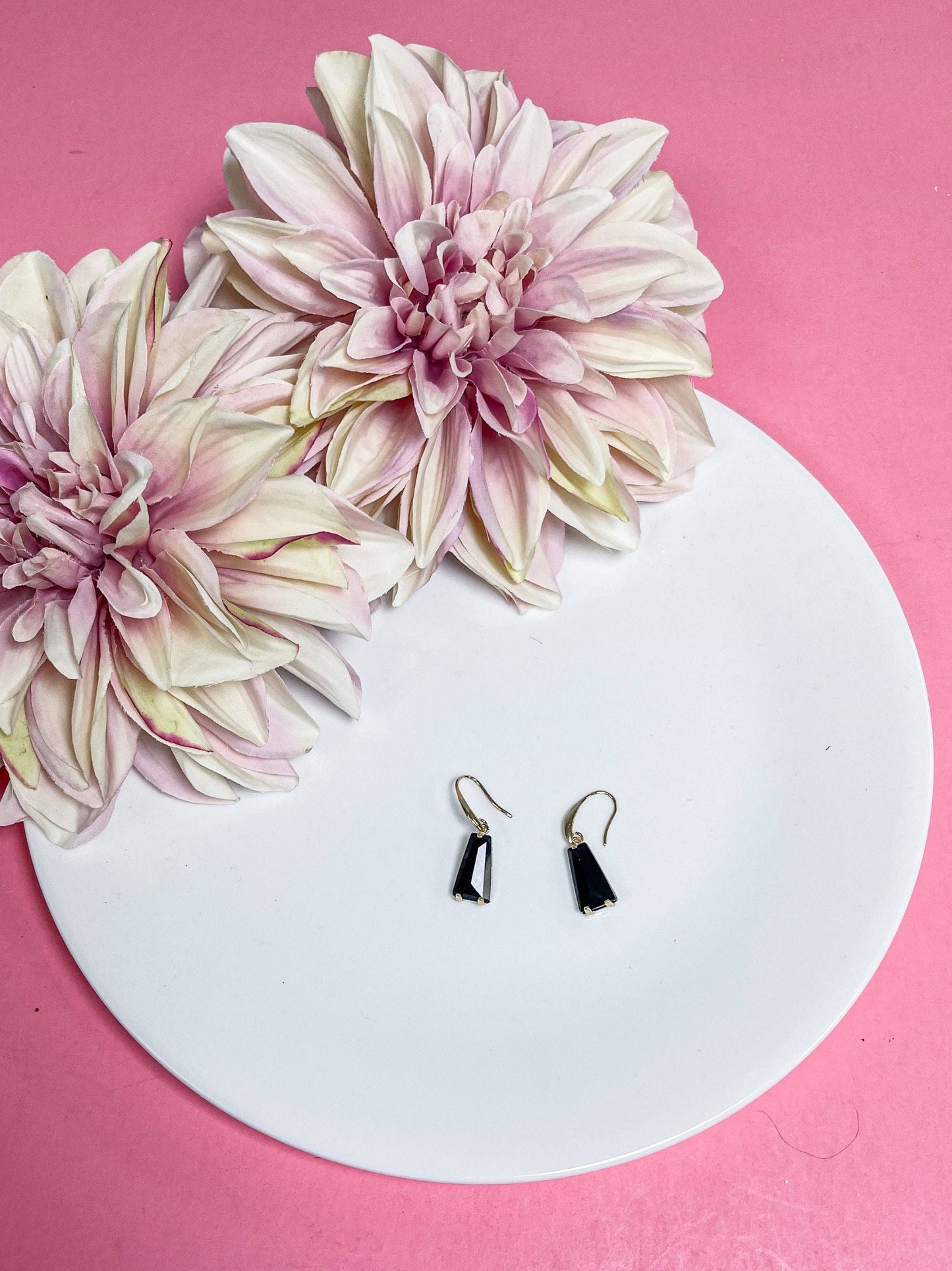 Making Wishes Black Drop Earrings: Black / One Size