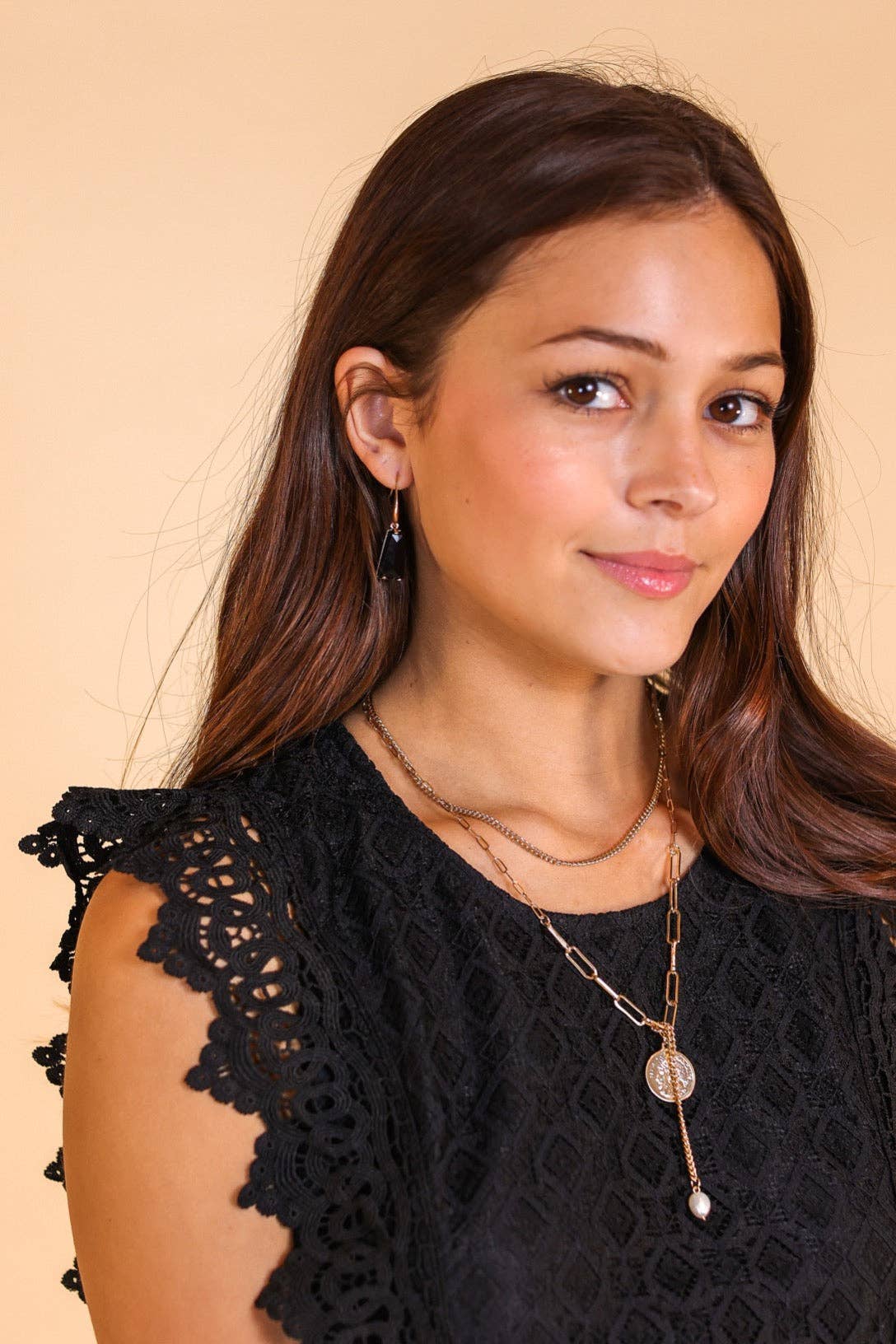 Making Wishes Black Drop Earrings: Black / One Size