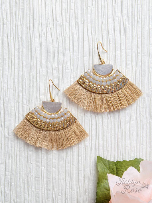 On a Safari Tassel Earrings, Brown: Brown / One Size