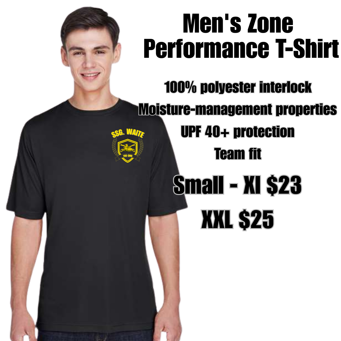 Performance Tshirt TAN or BLACK