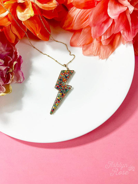 Striking Beaded Necklace in Multi: Multi / One Size