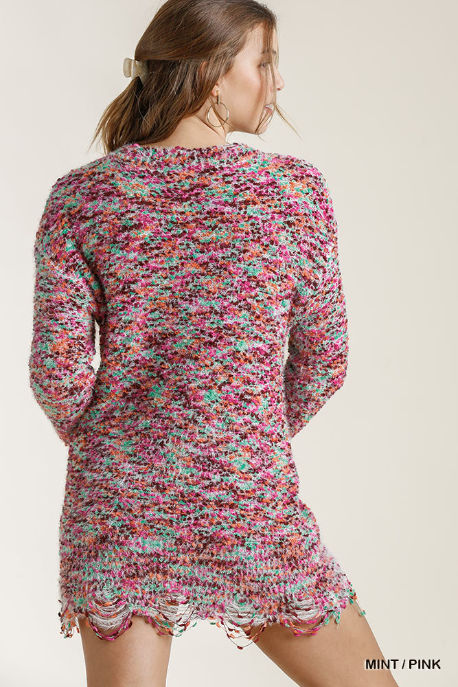 Multi Color Distressed UMGEE Sweater
