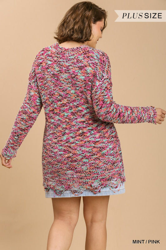 Multi Color Distressed UMGEE Sweater