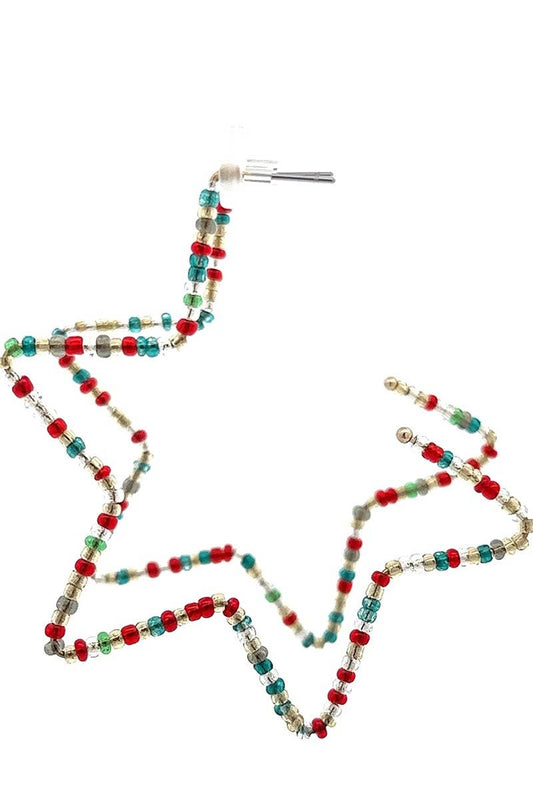 Beaded Star Earring
