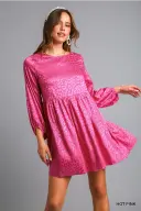 Pink Leopard Silky Dress UMGEE