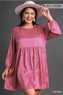 Pink Leopard Silky Dress UMGEE