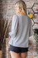 Boat neck with inserted neck detail knit top Grey / Contemporary