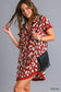 Umgee Wine Leopard Dress