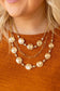 Gleaming Gold Symphony: Chunky Layers & Crystal Sparks Necklace: Gold / One Size