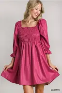 UMGEE Hot Pink Pleather Dress