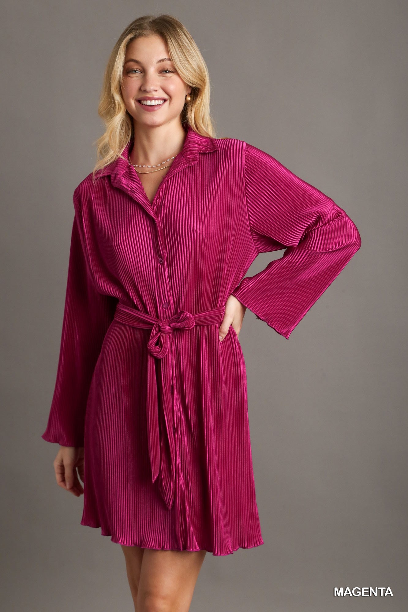 Pink Accordion Umgee Dress