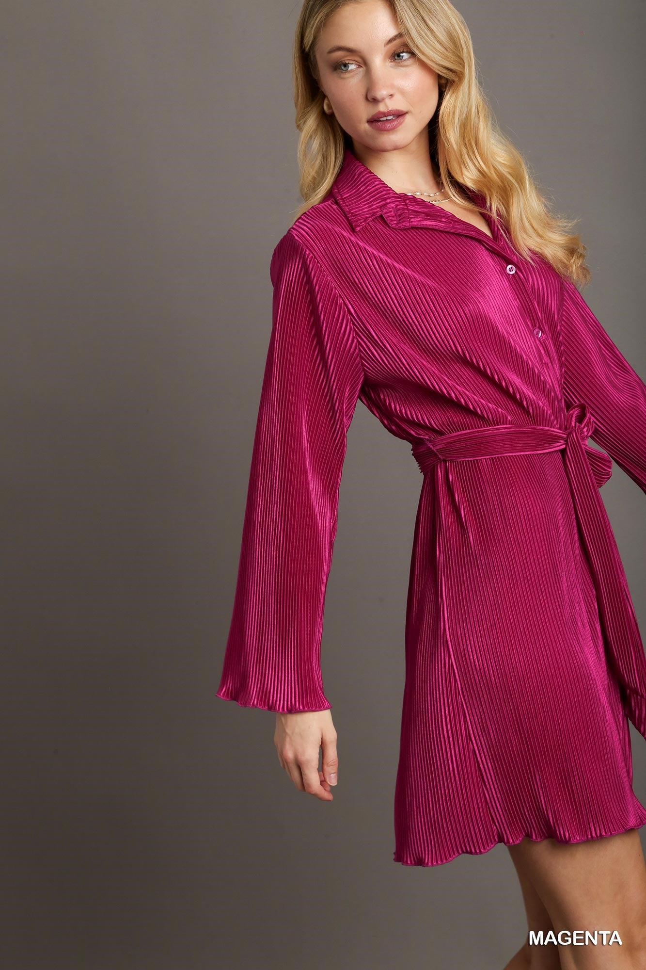 Pink Accordion Umgee Dress