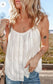 Stripe Ruffle Buttoned Summer Tank
