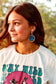 Leopard Mirror On The Wall Circle Earrings, Blue: Blue / One Size