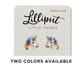 Rainbow Unicorn Earrings: White