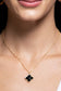 Semi-Precious Clover Necklace: Black