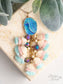 Under the Sea Necklace with Pastel Tassels & Ocean Blue Stone Pendant: Multi / One Size