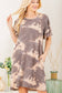 MULTI COLOR TIE DYE PRINT DRESS: CHARCOAL/MULTI