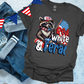 Red, White and Feral Tshirt