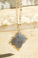 Semi-Precious Clover Necklace: Black
