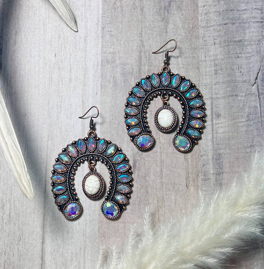 Bound in Love Aurora Borealis Cooper Earrings: Copper / One Size