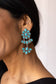 Turquoise Dream Cascade Earrings: Aurora Borealis / One Size