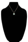 Semi-Precious Clover Necklace: Black