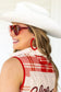 Red Beaded Hoop Earrings: RED / One Size